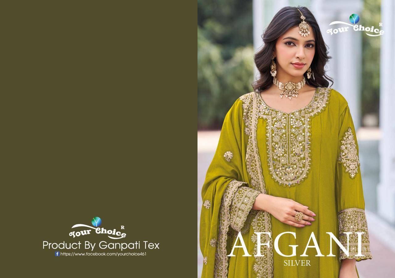 Your choice afghani-silver Wholesale salwar Kameez supplier